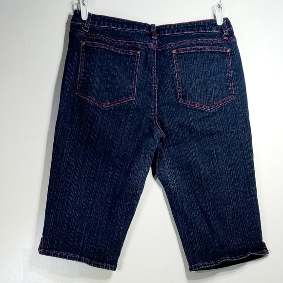 Cato Blue Jean Capris Sz 14 - Picture 3 of 5